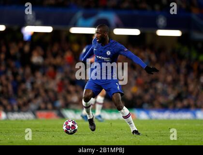 Stamford Bridge, Londres, Royaume-Uni. 25 février 2020. Football De L'Uefa Champions League, Chelsea Contre Bayern Munich; Antonio Rudiger De Chelsea Crédit: Action Plus Sports/Alay Live News Banque D'Images