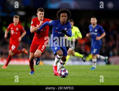 Stamford Bridge, Londres, Royaume-Uni. 25 février 2020. Football De L'Uefa Champions League, Chelsea Contre Bayern Munich; Willian Of Chelsea Credit: Action Plus Sports/Alay Live News Banque D'Images