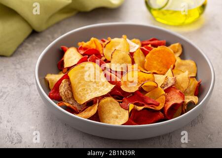 Chips de légumes sains Banque D'Images