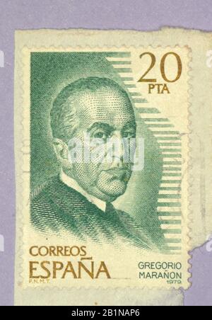Gregorio Marañon sello de 1979 Banque D'Images