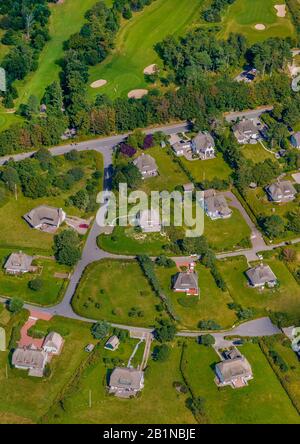 Vue aérienne d'une zone estivale, Allemagne, Schleswig-Holstein, Frise du Nord, Foehr Banque D'Images