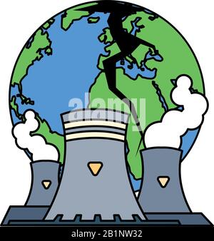 planète terre malade pour la pollution sur fond blanc illustration ...