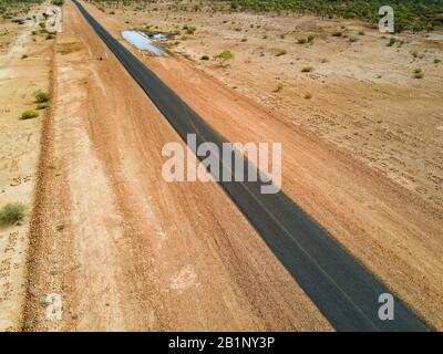 route droite en australie rurale Banque D'Images