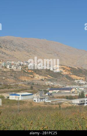 Majdal Shams Am Mount Hermon, Golanhöhen, Israël Banque D'Images