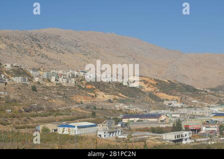 Majdal Shams Am Mount Hermon, Golanhöhen, Israël Banque D'Images