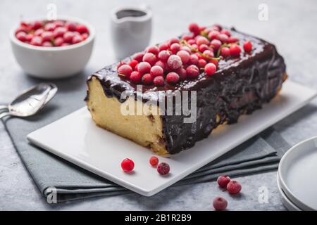 Gâteau traditionnel au fromage cottage de Lviv, syrnik Banque D'Images