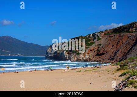 Plage de Buggerru, Italie, Sardaigne Banque D'Images