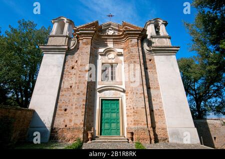 Église Santa Maria Del Monte, Sutri, Latium Banque D'Images