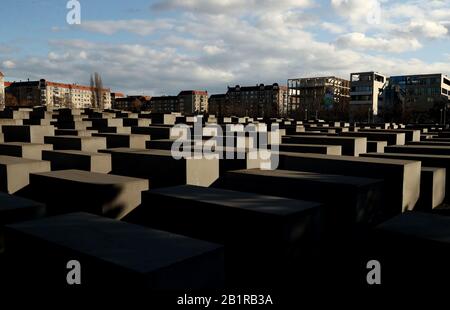 Vue générale du mémorial de l'Holocauste à Berlin Banque D'Images