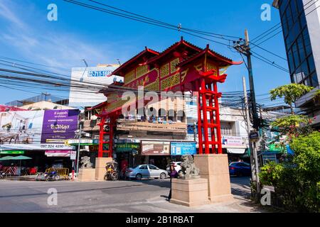 Porte Vers Chinatown, Chiang Mai, Thaïlande Banque D'Images