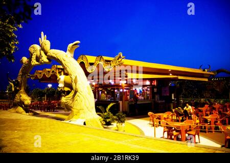 Laranjinha Bar, Ponta Negra Beach, Amazonie, Manaus, Amazonas, Brésil Banque D'Images