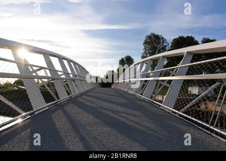 Pont Piéton, Reiherstieg, Wilhelmsburg, Hambourg, Allemagne, Banque D'Images