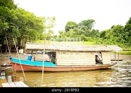 Bateau Des Indiens, Reserva Do Jaú, Amazonas, Brésil Banque D'Images