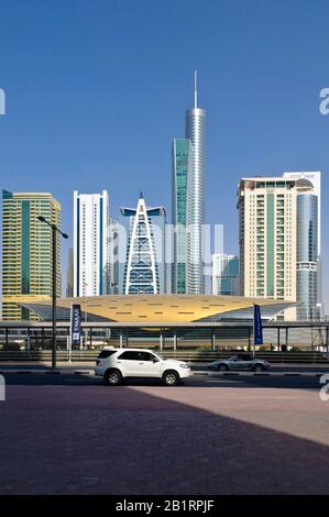 Station de métro Jumeirah, Dubaï, Émirats arabes Unis, péninsule arabique, Banque D'Images