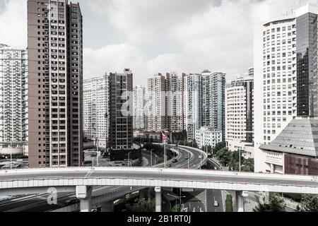 Maisons résidentielles à Nanshi, Shanghai, Chine Banque D'Images