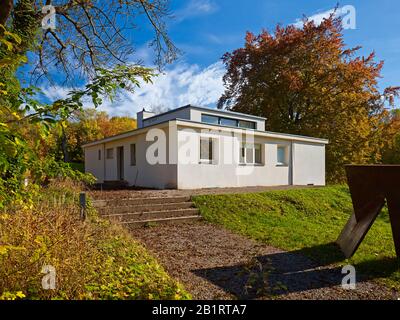 Haus am Horn, maison modèle de l'État Bauhaus, 1920-22 par Georg Muche, Weimar, Thuringe, Allemagne Banque D'Images