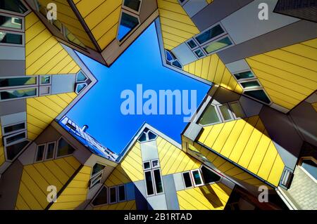 Maison Cube par l'architecte Piet Blom, Rotterdam, Pays-Bas Banque D'Images
