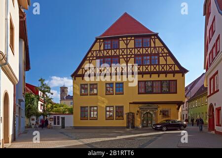 Bureau de registre civil, Haus zum Sonneborn dans la Große Arche, Erfurt, Thuringe, Allemagne Banque D'Images