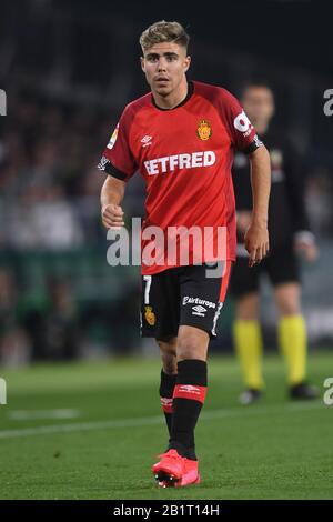 SÉVILLE, 21-02-2020. Ligue Espagnole De La Division Primera. LaLiga. Estadio Benito Villamarin. Alejandro Pozo (RCD Mallorca) pendant le jeu Real Betis - RCD Mallorca. Banque D'Images