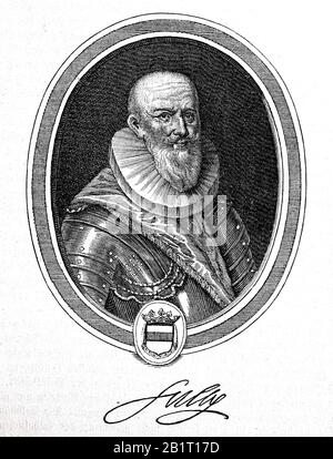 Maximilien de Bethune, premier duc de Sully, marquis de Rosny et Nogent, comte de Muret et Villebon, vicomte de Meaux, 13 décembre 1560 - 22 décembre 1641, était un noble, un soldat, un homme d'État, Et fidèle homme de droite qui a aidé le roi Henri IV de France dans le règne de la France / Maximilien de Bethune, 1. Herzog von Sully, Marquis von Rosny und Nogent, Graf von Muret und Villebon, Viscount von Meaux, 13. Dezember 1560 - 22. Dezember 1641, war ein Adliger, Soldat, Staatsmann und treuer rechter Mann, der dem König assistierte Heinrich IV Von Frankreich in der Herrschaft von Frankreich, Histor Banque D'Images