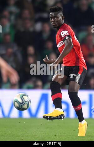 SÉVILLE, 21-02-2020. Ligue Espagnole De La Division Primera. LaLiga. Estadio Benito Villamarin. Iddrisu Baba (RCD Mallorca) pendant le jeu Real Betis - RCD Mallorca. Banque D'Images