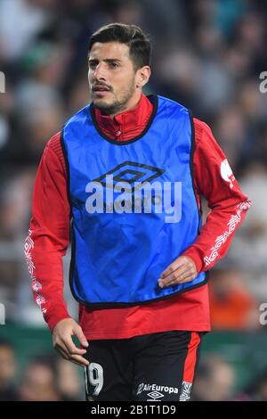 SÉVILLE, 21-02-2020. Ligue Espagnole De La Division Primera. LaLiga. Estadio Benito Villamarin. Pablo Chavarría (RCD Mallorca) pendant le jeu Real Betis - RCD Mallorca. Banque D'Images