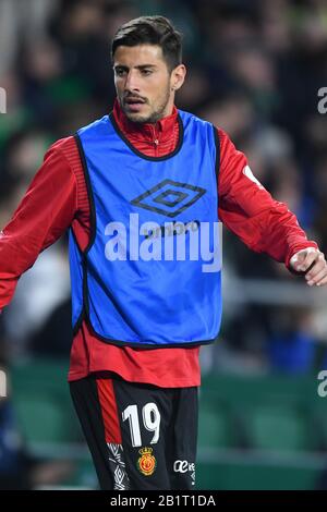 SÉVILLE, 21-02-2020. Ligue Espagnole De La Division Primera. LaLiga. Estadio Benito Villamarin. Pablo Chavarría (RCD Mallorca) pendant le jeu Real Betis - RCD Mallorca. Banque D'Images