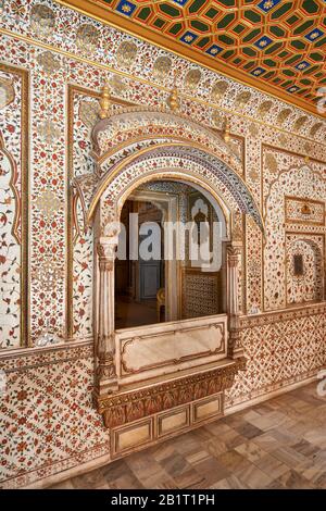 Phool Mahal Ou Flower Palace, Fort De Junagarh, Bikaner, Rajasthan, Inde Banque D'Images