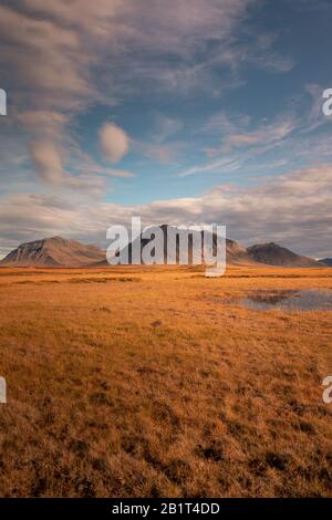 Vue de la péninsule de Snaefellsnes dans l'ouest de l'Islande. Banque D'Images