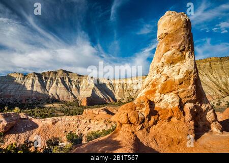 Au Pinnacle Anges Palace Trail au coucher du soleil, Kodachrome Basin State Park, Utah, USA Banque D'Images