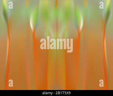 Fabuleux fond ensoleillé avec des plantes de dessin animé. Pré de printemps dans les rayons d'or du soleil fond. Illustration de Vecteur