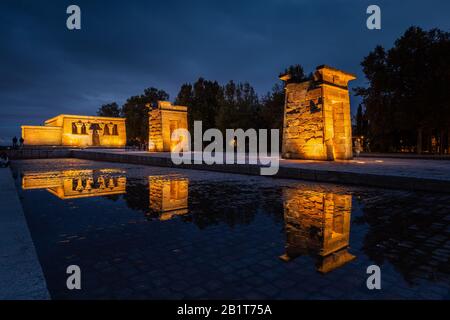 Temple de Debod à Madrid, Espagne. Banque D'Images