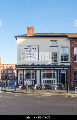 Le Jewelers Arms pub traditionnel dans le quartier des bijoux de Birmingham, Hockley, Birmingham, West Midlands, Royaume-Uni Banque D'Images