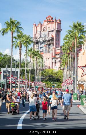 Surpoids American Family, Main Street Aux Disney'S Hollywood Studios, Walt Disney World, Orlando, Floride, États-Unis Banque D'Images