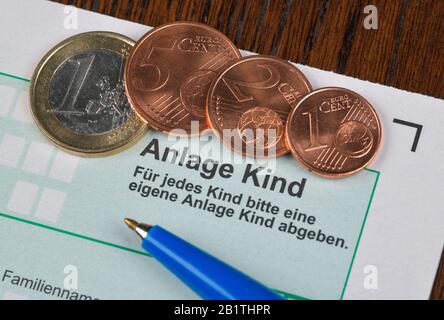 Anlage Kind, Formular, Steuerklärung Banque D'Images