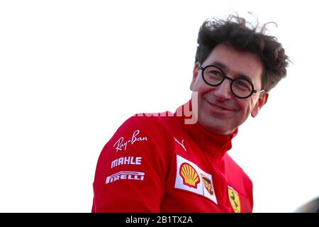 Barcelone, Espagne. , . Test Pré-Saison Formule 1. Scuderia Ferrari Team principal Mattia Binotto au cours de la cinquième journée de F1 Winter Testing Credit: Marco Canoniero/Alay Live News Banque D'Images