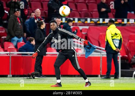 Amsterdam, Pays-Bas. 27 février 2020. Amsterdam, 27-02-2020, JohanCruyff Arena, saison 2019/2020, match de la Ligue Europa Ajax - Getafe . Andre Onana Credit: Pro Shots/Alay Live News Banque D'Images