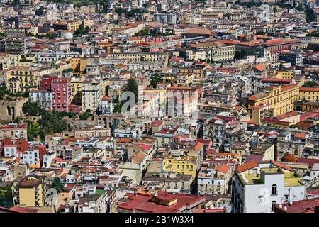 Vue détaillée de la vieille ville de Naples en Italie Banque D'Images