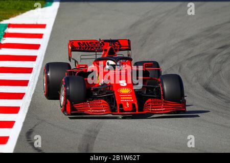 Barcelone (Espagne), Italie, 27 Février 2020, Vettel Pendant Les Tests Pré-Saison 2020 - Championnat De Formule 1 - Crédit: Lps/Alessio De Marco/Alay Live News Banque D'Images