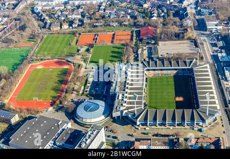 Photographie Aérienne, Vonovia Ruhrstadion, Grumme, Bochum, Ruhr, Rhénanie-Du-Nord-Westphalie, Allemagne, Arena, Bochumer Ruhrstadion, Castroper Straße, De, Banque D'Images