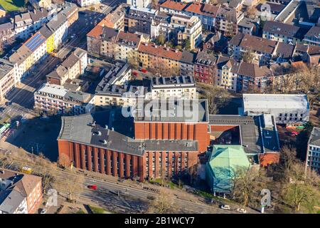 Vue aérienne, théâtre, acteurs, Schauspielhaus Bochum, centre-ville du sud, Bochum, région de la Ruhr, Rhénanie-du-Nord-Westphalie, Allemagne, DE, Europe, culture, art Banque D'Images