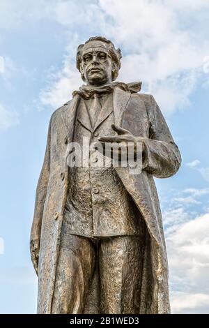 Statue d'Ibrahim Rugova à Pristina Banque D'Images