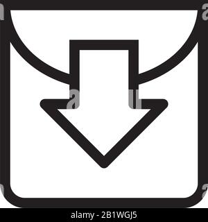 Télécharger le modèle d'icône de fichier couleur noire modifiable. Télécharger le symbole de l'icône du fichier symbole vectoriel plat isolé sur fond blanc. Illustration vectorielle simple avec logo Illustration de Vecteur