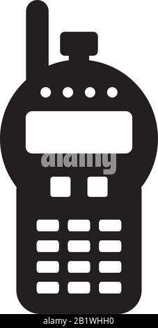 Modèle d'icône talkie-walkie couleur noire modifiable. Symbole talkie walkie signe vectoriel plat isolé sur fond blanc. Illustration vectorielle simple du logo Illustration de Vecteur