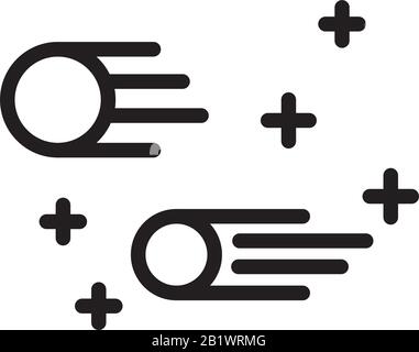 Modèle d'icône espace et planète couleur noire modifiable. Symbole de l'icône espace et planète signe vectoriel plat isolé sur fond blanc. Logo vectoriel simple il Illustration de Vecteur