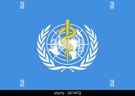 Logo de l'Organisation mondiale de la Santé (OMS) par l'ONU Illustration de Vecteur