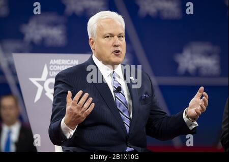 Oxon Hill, MD, États-Unis. 27 février 2020. 27 Février 2020 - Oxon Hill, Md, États-Unis: Matt Schlapp, Président De L'Union Conservatrice Américaine, Lors De La Conférence D'Action Politique Conservatrice Crédit: Michael Brochstein/Zuma Wire/Alay Live News Banque D'Images