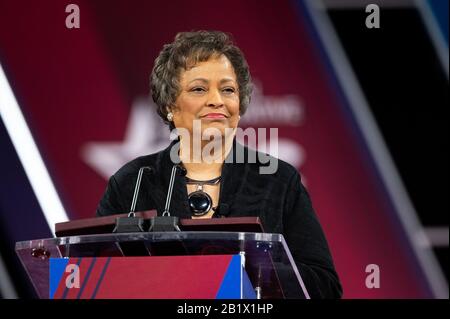 Oxon Hill, États-Unis 27 février 2020. 27 février 2020 - Oxon Hill, MD, États-Unis: Kay James, La Heritage Foundation, s'exprimant à la Conférence d'action politique conservatrice (CPAC). (Photo De Michael Brochstein/Sipa Usa) Crédit: Sipa Usa/Alay Live News Banque D'Images