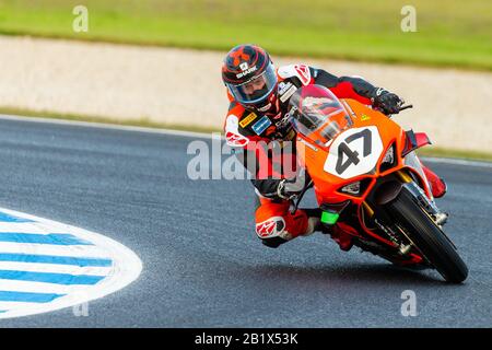 Melbourne, Australie, 28 Février 2020. Boost Mobile Rider Wayne Maxwell (47 Ans) Lors Du Championnat Du Monde Moto Fim Superbike, Circuit Phillip Island, Australie. Crédit: Dave Hemaison/Alay Live News Banque D'Images