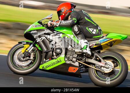 Melbourne, Australie, 28 Février 2020. Kawasaki Motors Australia, Bryan, Pilote En Vedette (67) Lors Du Championnat Du Monde Moto Fim Superbike, Circuit Phillip Island, Australie. Crédit: Dave Hemaison/Alay Live News Banque D'Images